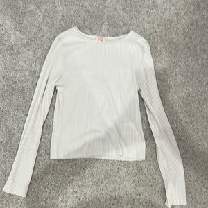 GB girls white cropped long sleeve top